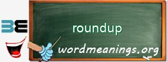 WordMeaning blackboard for roundup